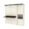 Bestar Lumina Full Murphy Bed with Desk and Storage Cabinet (83W), White Chocolate 85890-31 - alternate 1